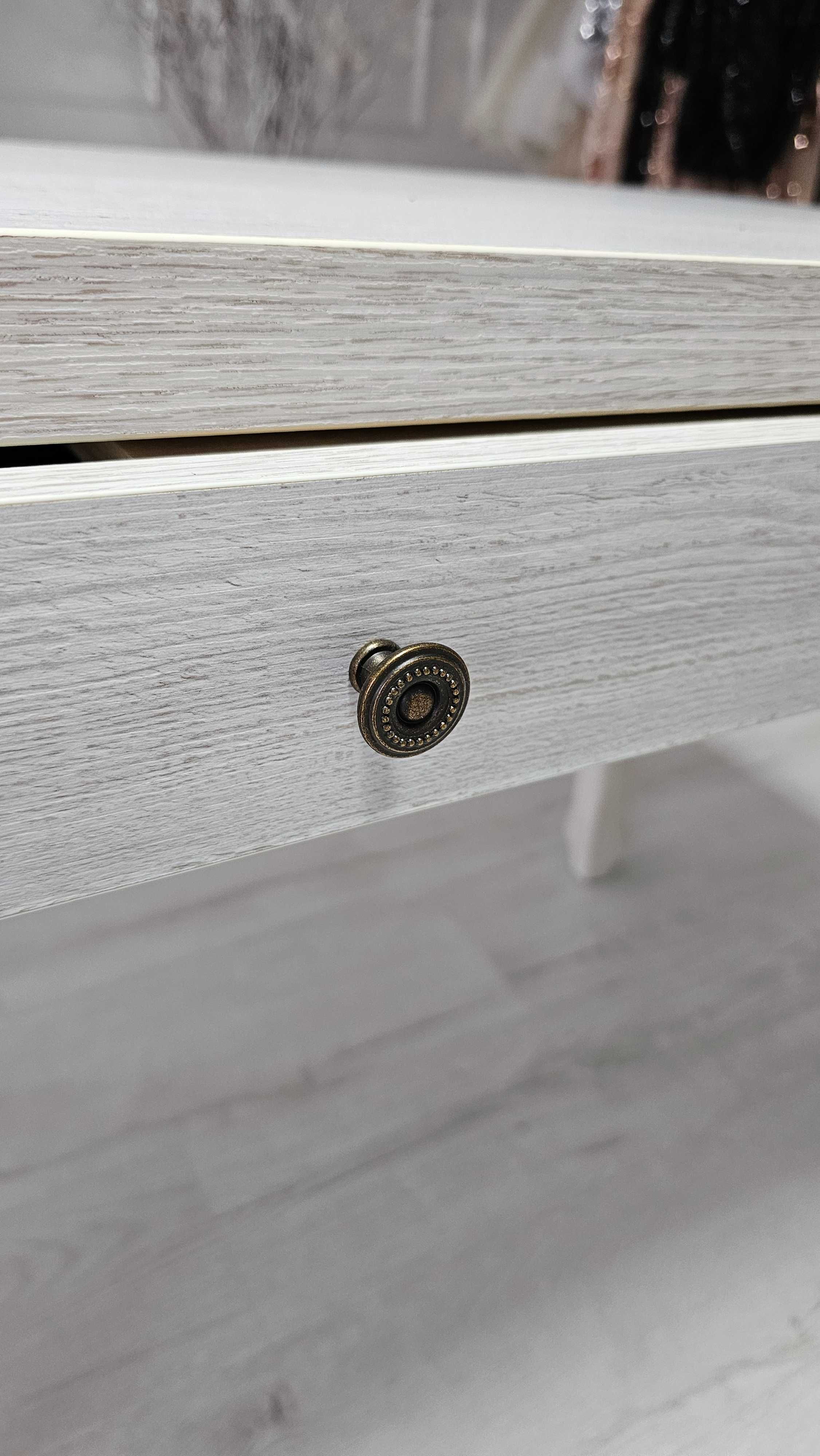 Stolik biurko bialy shabby chick przecierane