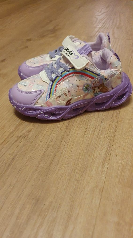 Świecące buty adidasy dziewczęce dla dziewczynki 29