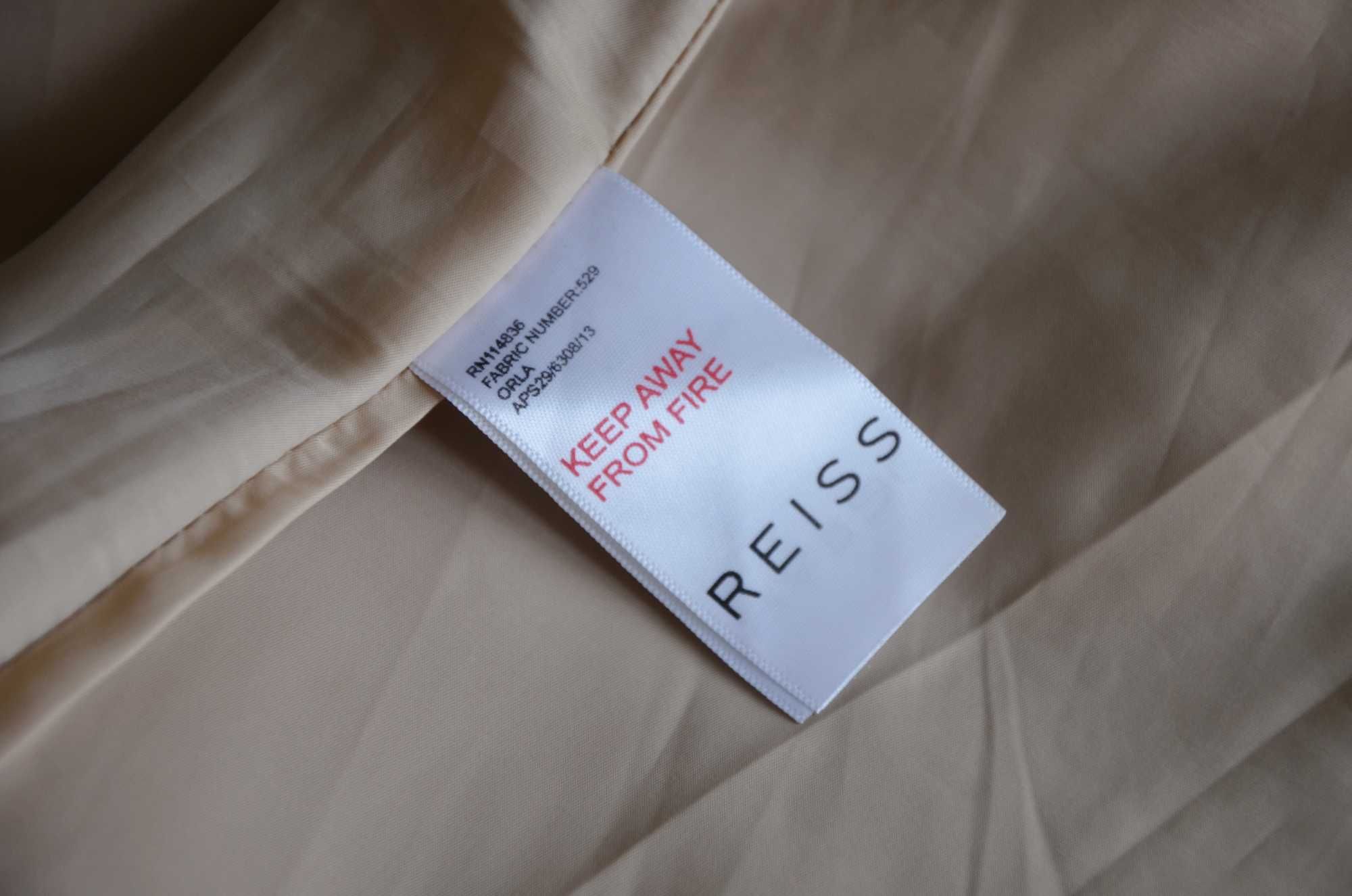 Reiss Orla beżowa sukienka camel cotton premium 36 S