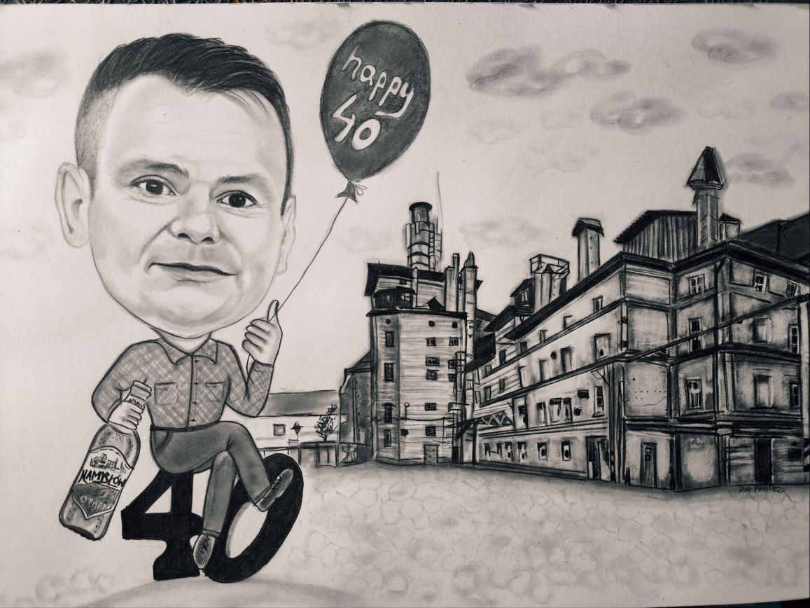 Portret rysunek ze zdjęcia