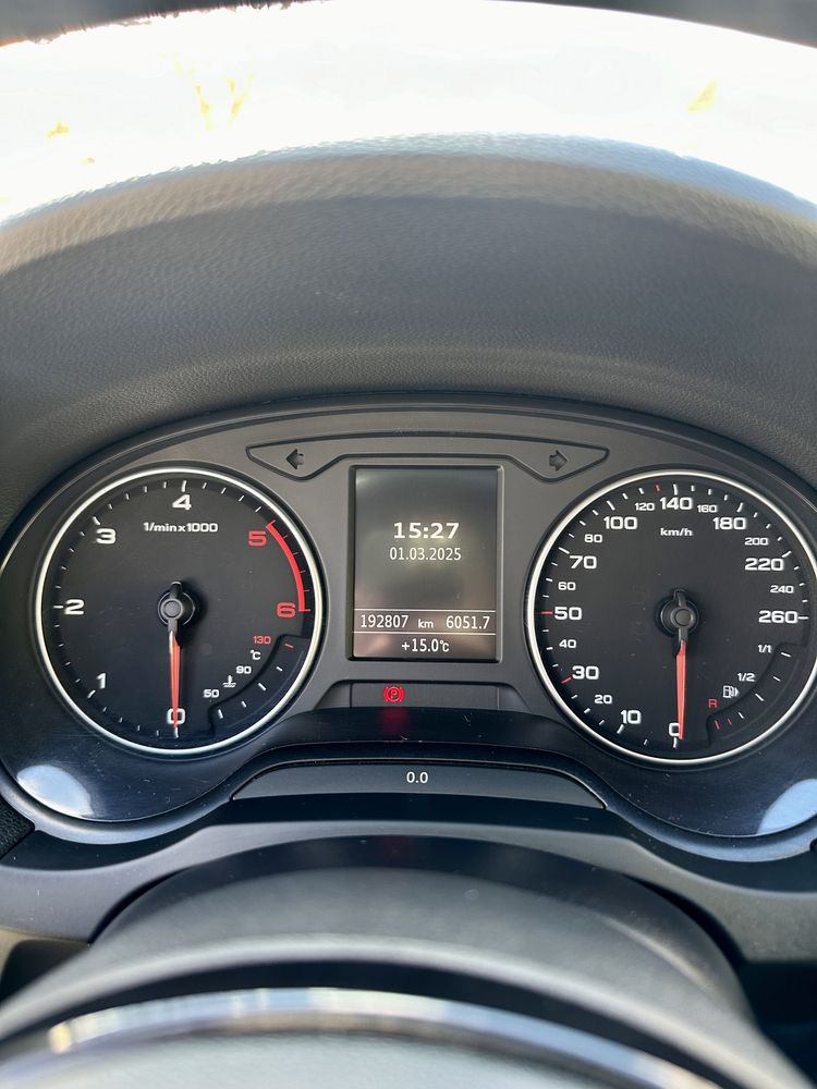Audi A3 2.0 S line S Tronic black and white