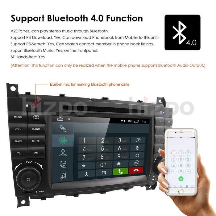 Auto Rádio GPS Mercedes Class C w203 (Android 11) 2004 a 2006
