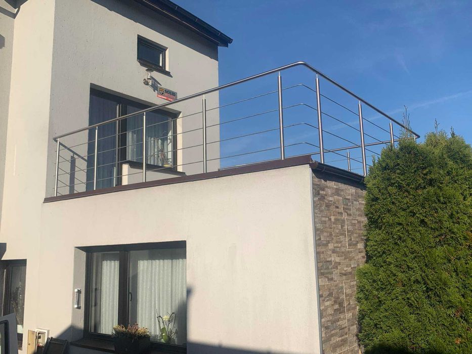 Barierki, balustrady nierdzewne balkonowe, tarasowe, schodowe, okienne