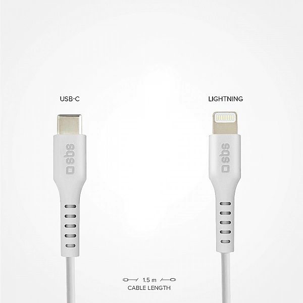 Kabel SBS TECABLELIGTC1W USB-C - Lightning z certyfikatem MFi, 1m - bi