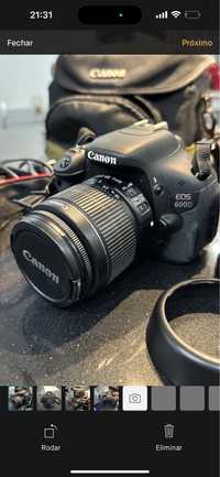 Canon 600D com mala e acessórios