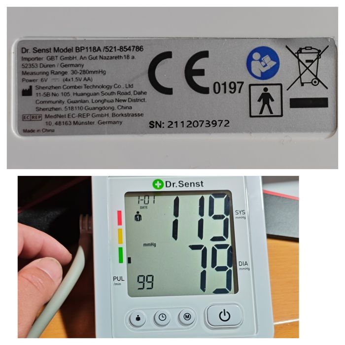 Medidor de Tensão Arterial Dr. Senst BP118A – Automático, com voz