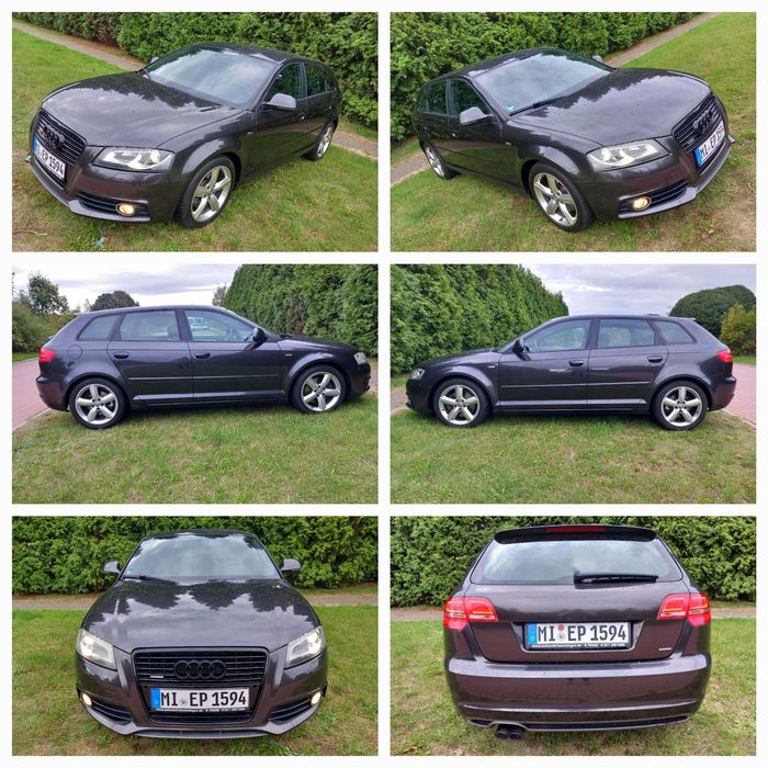 Audi A3 LIFT Quattro Sportback Orginał S-line 160ps 6b Klimatronik Alu