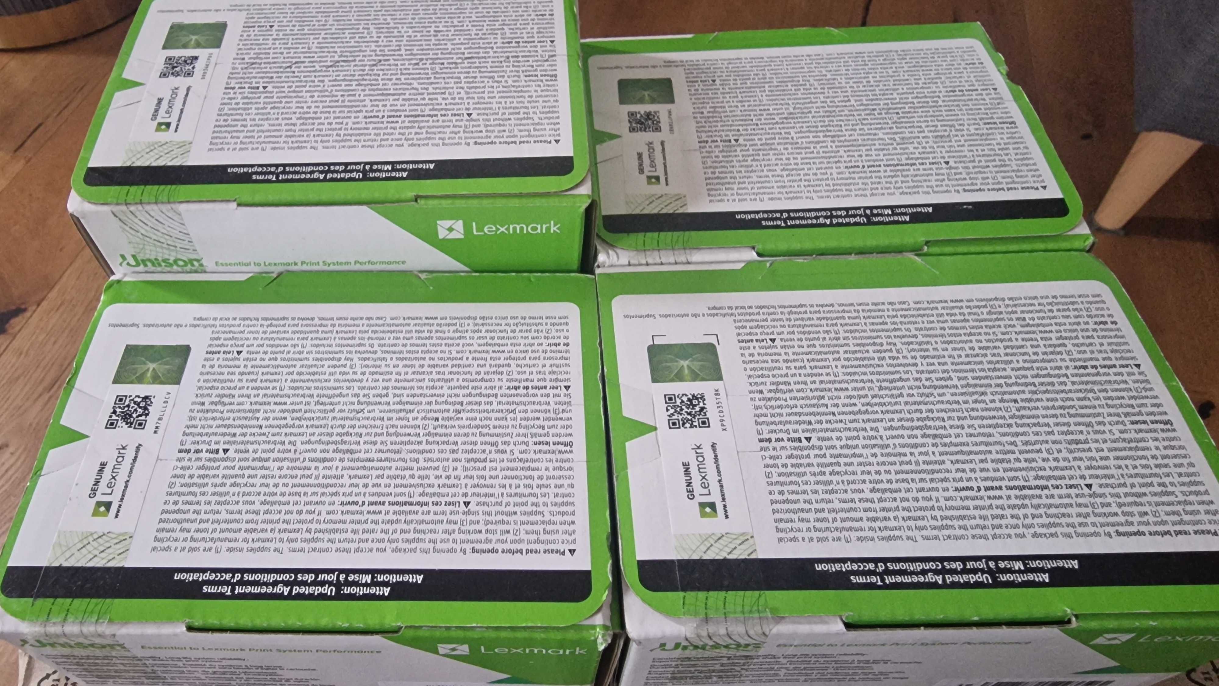 Nowe tonery do Drukarek Lexmark CS521, CS622, CX 622, Cx 625. KOMPLET