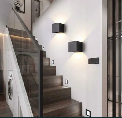 Fupe 4 Sztuki Kinkietu Zewnętrznego/Wewnętrznego 20W Ip65 Czarne