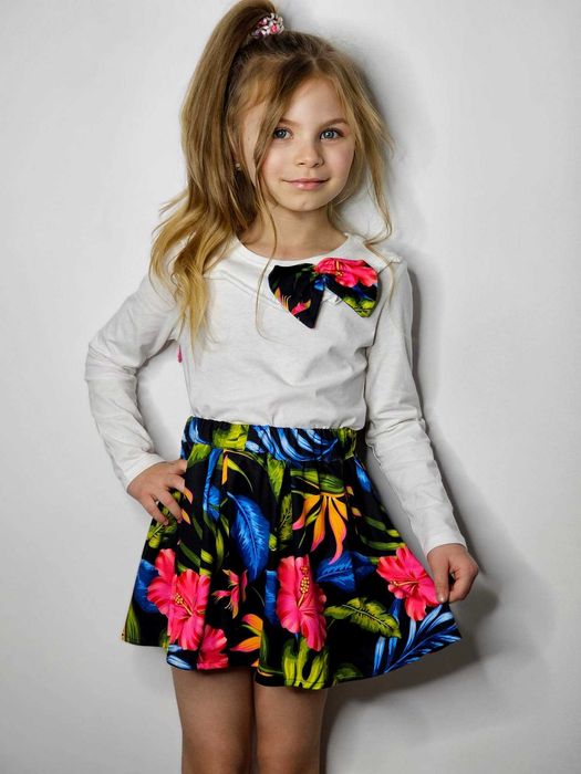 Dziecięca spódniczka w KWIATY na Gumce 74/80 9-12 miesięcy NOWA