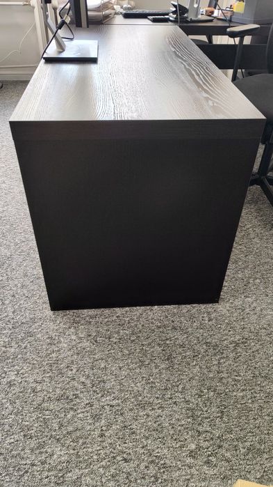 Biurko Ikea malm czarnobrązowe 140x65