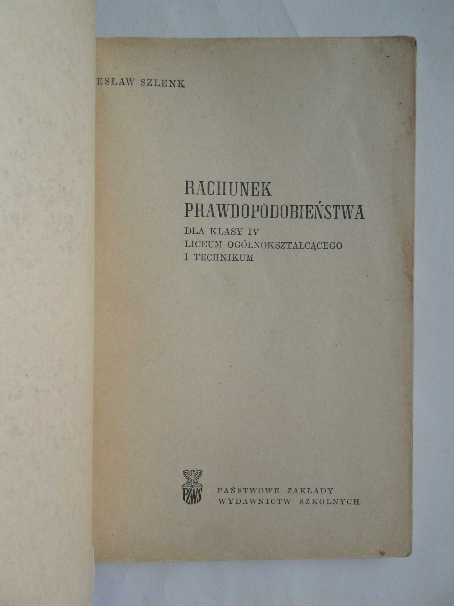 Rachunek prawdopodobieństwa dla szkoły średniej, Płocki+Szlenk, ZESTAW