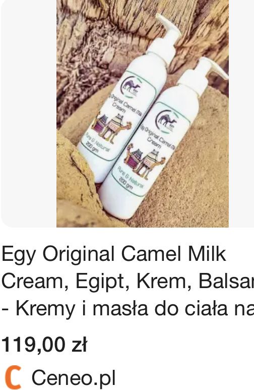 Egy Balsam Original Camel Milk Cream Avocado egypt Inpost paczkomat