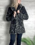 Шуба жіноча р.38/44 шубка леопард Leopard сіра S M