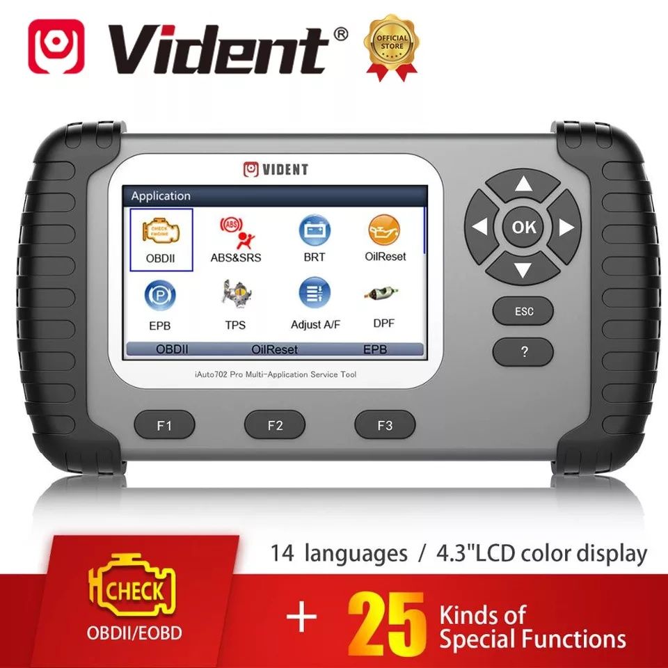 Vident iauto702 pró máquina diagnóstico profissional abs srs dpf óleo