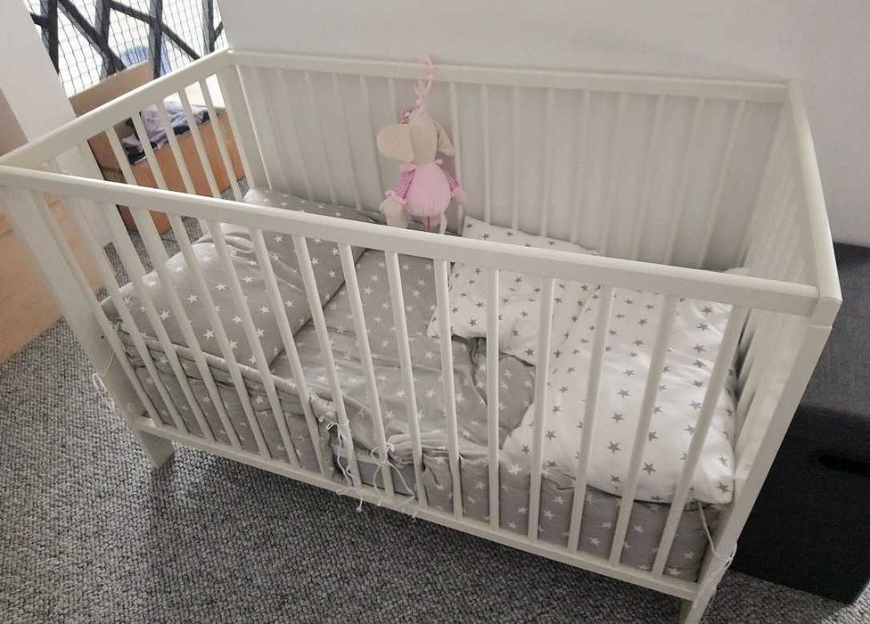 Łóżeczko dziecięce IKEA GULLIVER 60x120 + materac piankowy