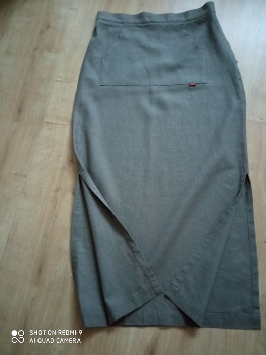 Spódnica maxi  zgniła zieleń