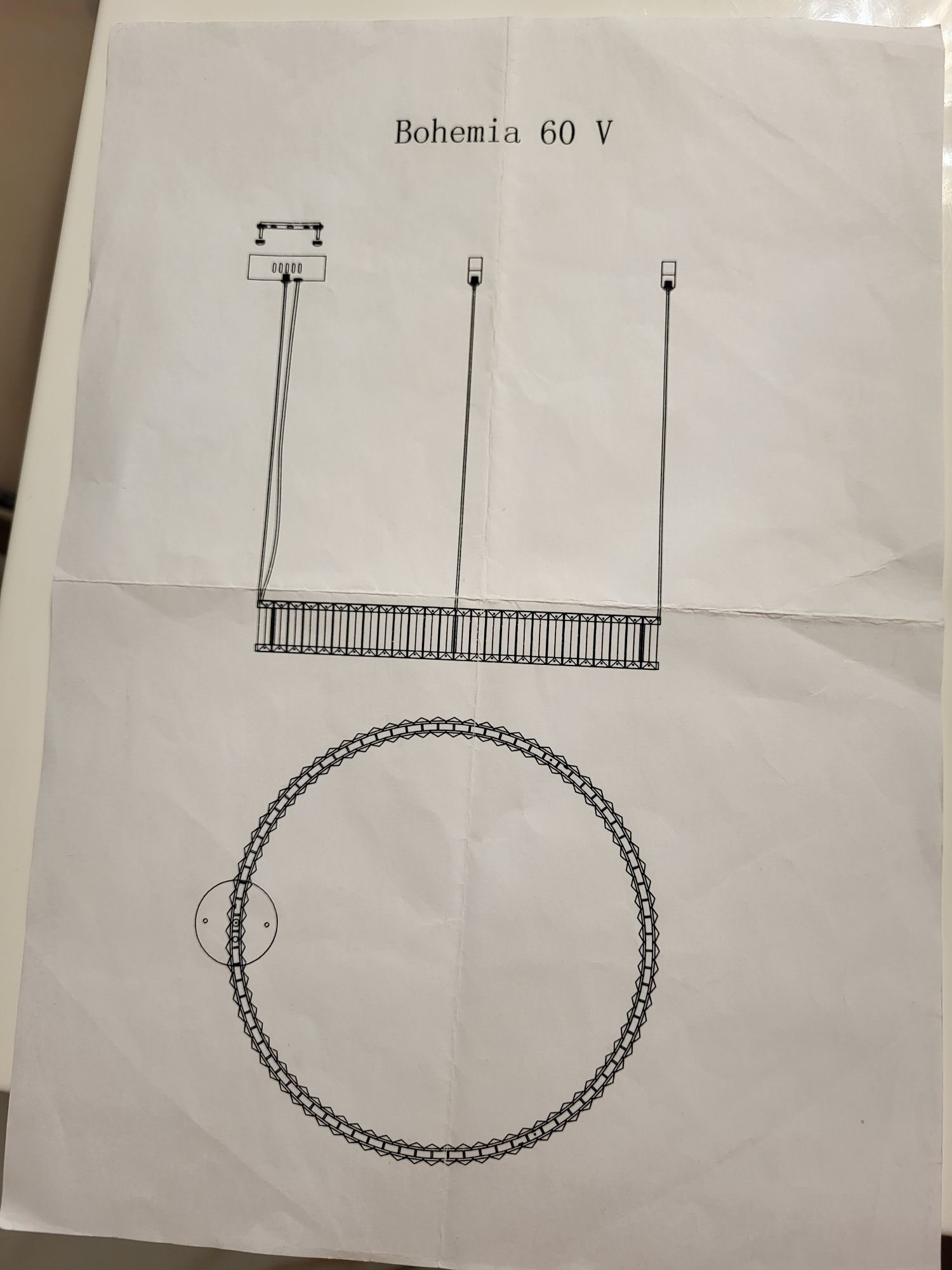 Lampa wisząca Ring Bohemia 60V