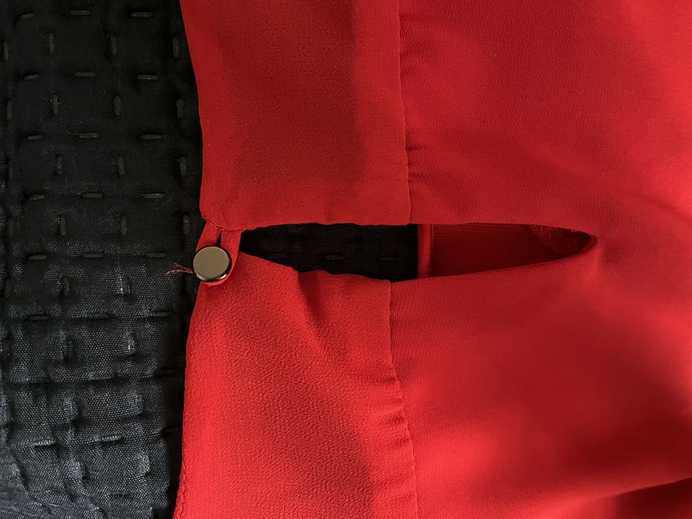 Czerwona sukienka Mango suit rozm s elegancka z kieszeniami