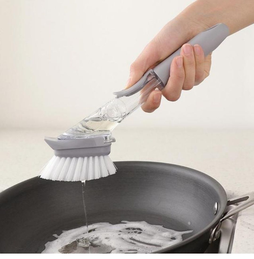 Щетка для чистки посуды универсальная Decontamination Wok Brush, серая