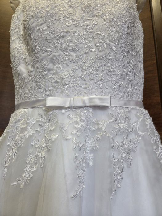 Suknia ślubna 7/8 śnieżna biel