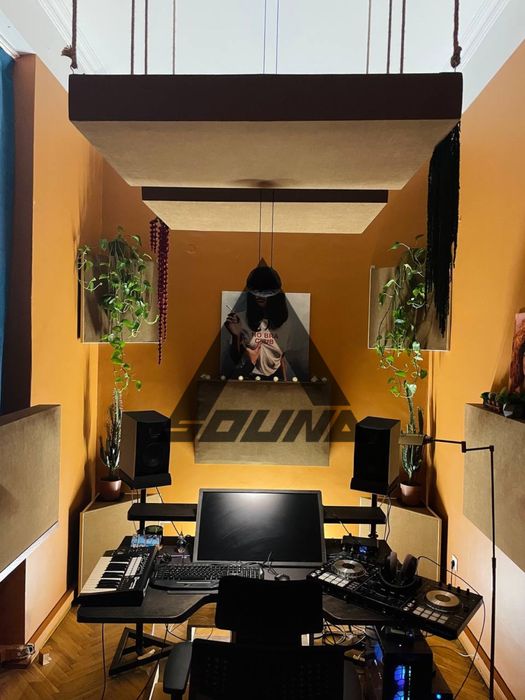 Проектування студій звукозапису, акустичні панелі, акустика приміщень.