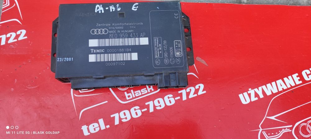 Moduł Komfortu Audi A4 B6 2001 Części Blask Gołdap