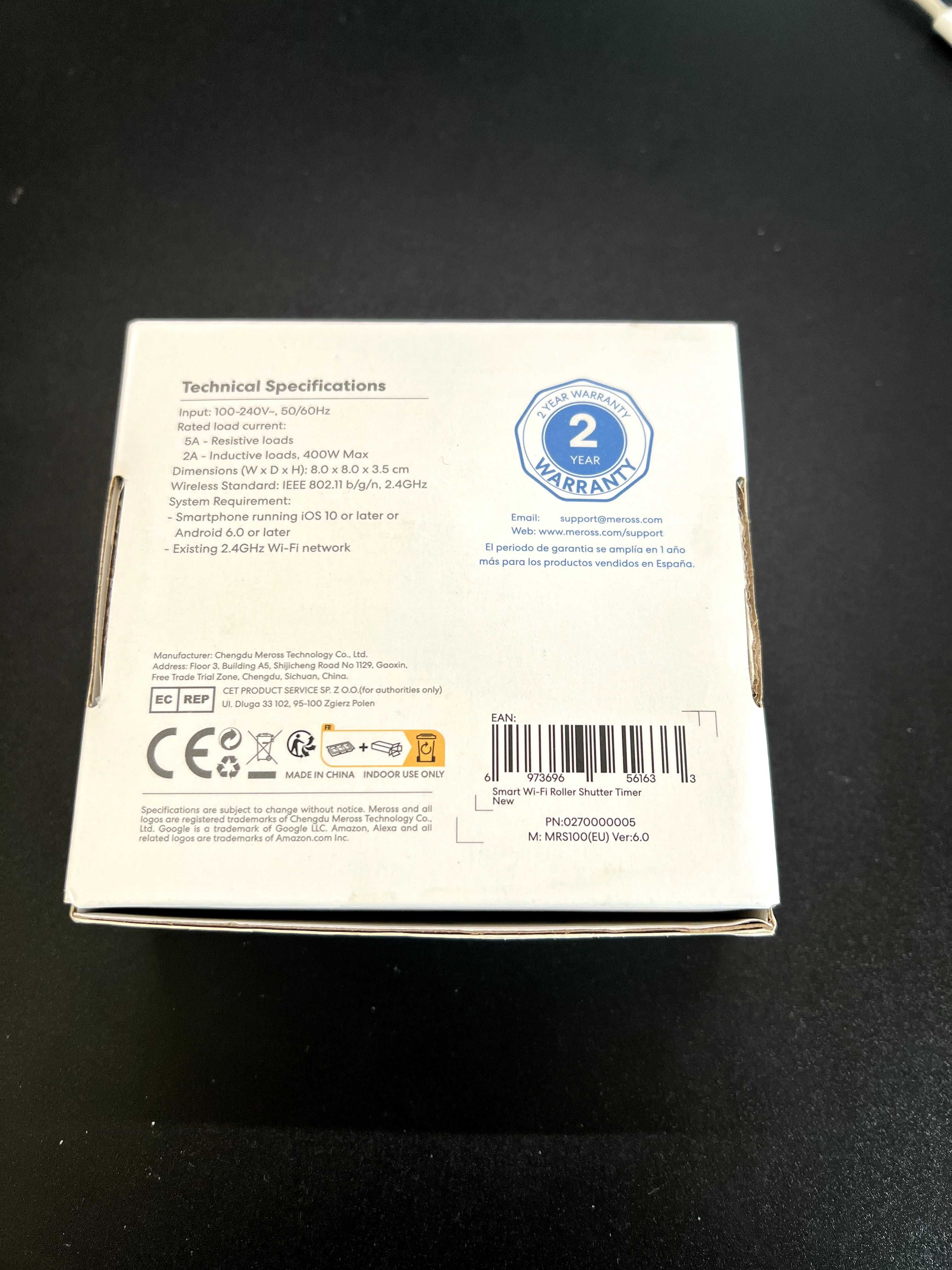 Interruptor Inteligente Wi-Fi para Estores Meross MRS100