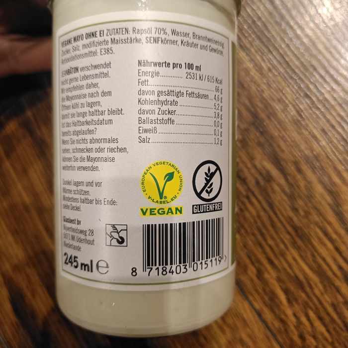 Majonez wegański bezglutenowy 245 ml