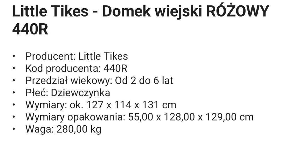 Domek ogrodowy little tikes