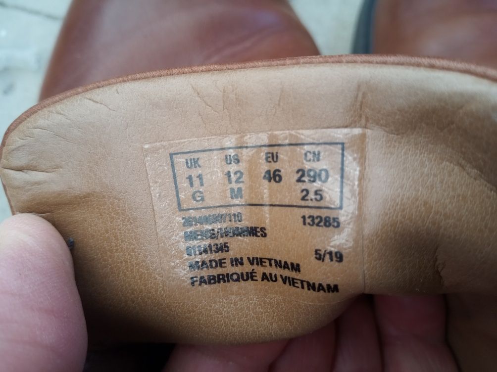 CLARKS Чоловічі шкіряніі туфлі  46 р.оригінал