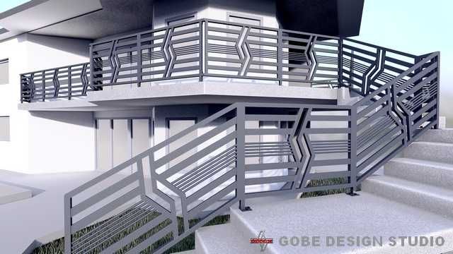Balustradna na balkon schody okno francuskie
