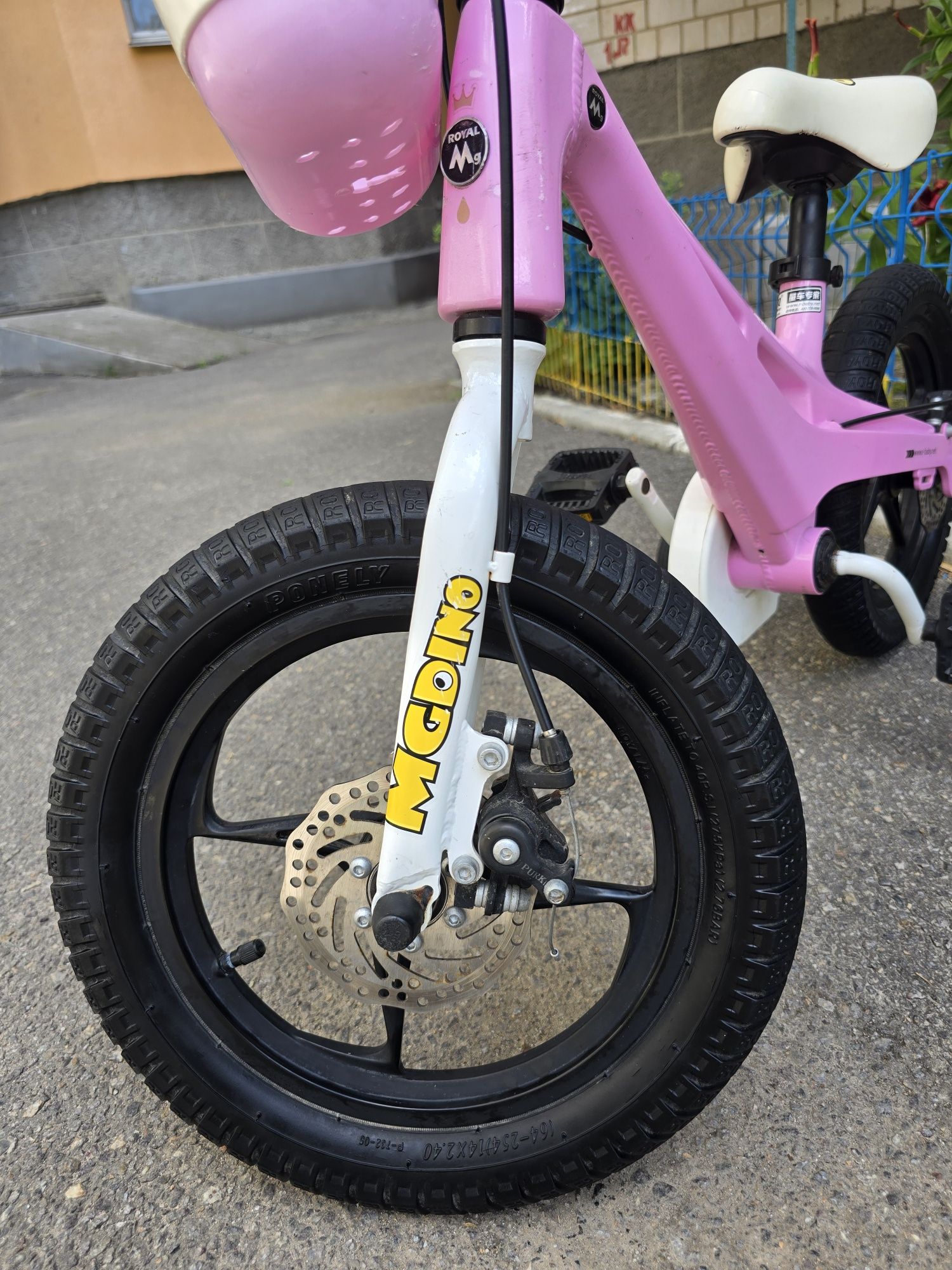 Дитячий велосипед RoyalBaby SPACE SHUTTLE MG Dino 14" рожевий
