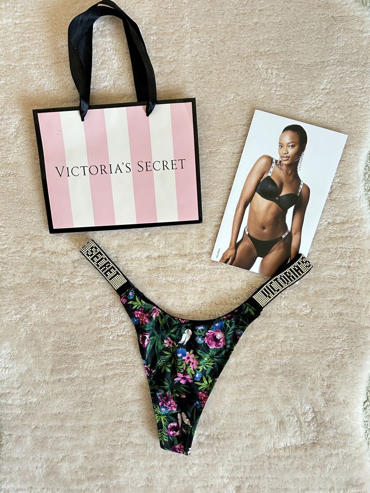 Victoria’s Secret nowe majtki M stringi shine strap oryginalne metka