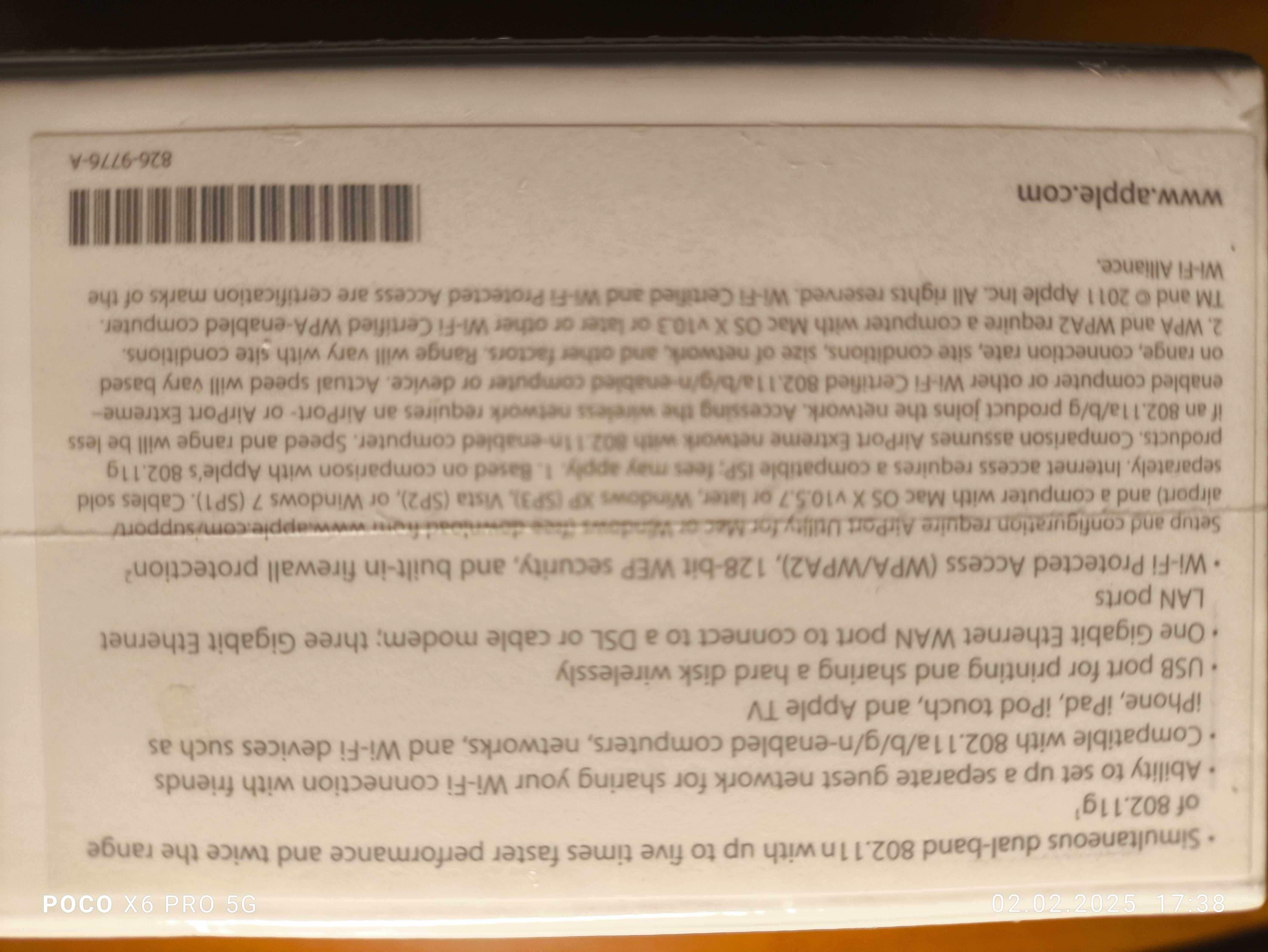 AirPort Extreme 892.11n Wi-Fi A1408 1ТБ
