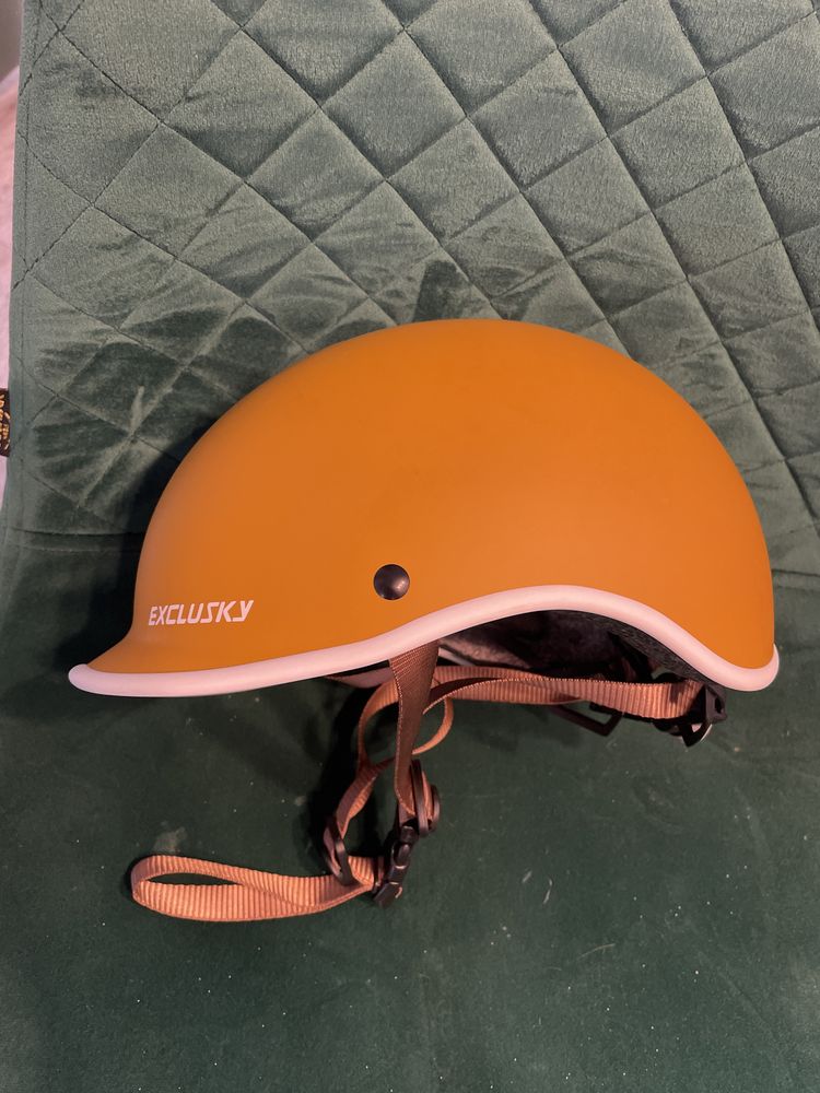 Exclusky Kask rowerowy dla dzieci, 51-57 cm żółty