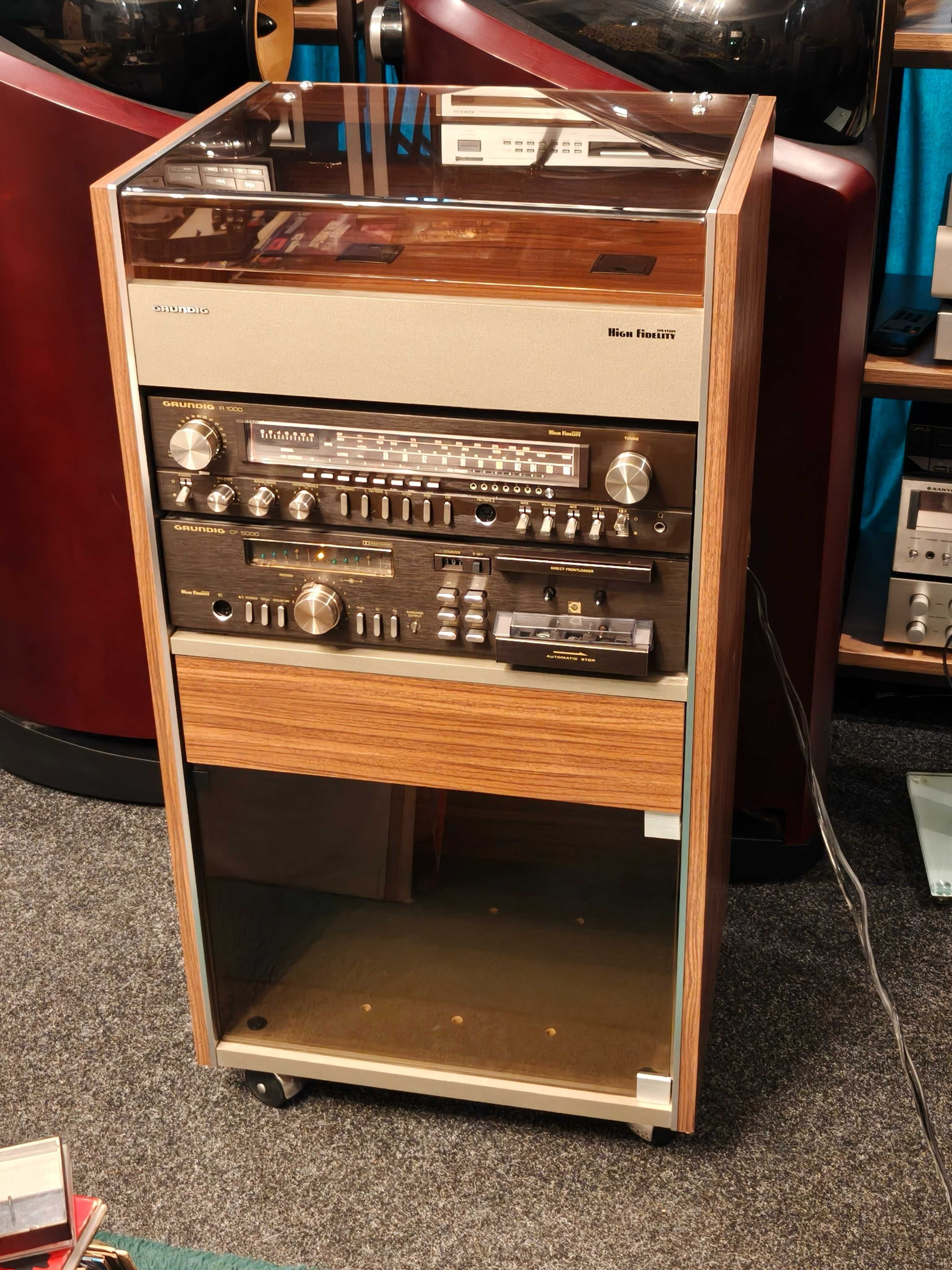 GRUNDIG R-1000 + CF-5000 + ORG Szafka Compact SYSTEM ! uniQ