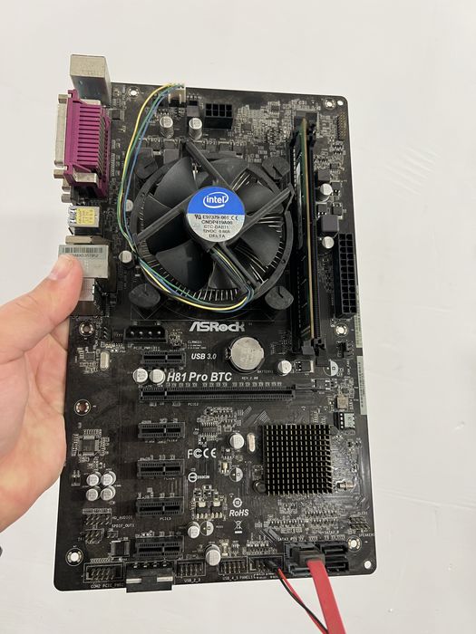 Комплект AsRock H81 Pro BTC сокет 1150 + процесор + 4 GB DDR3