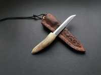 Ręcznie zrobiony mini nożyk na szyję neck knife naszyjnik