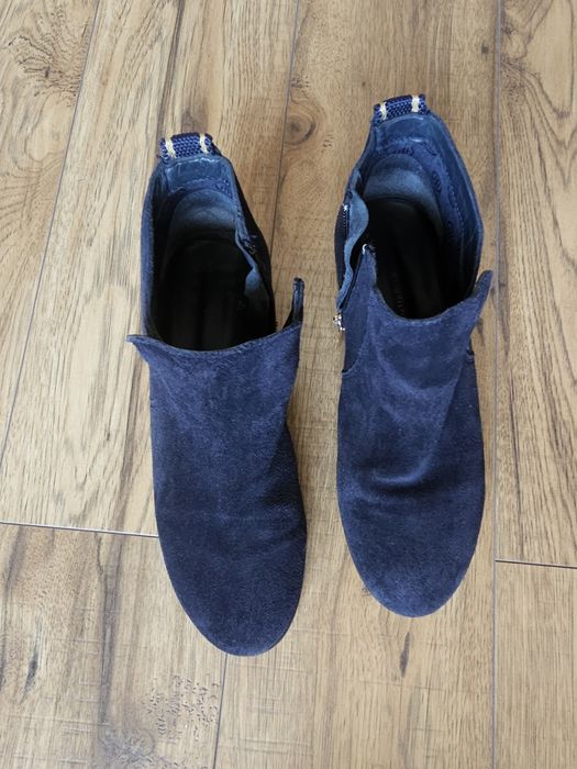 Botki Tommy Hilfiger 38 skóra naturalna zamsz