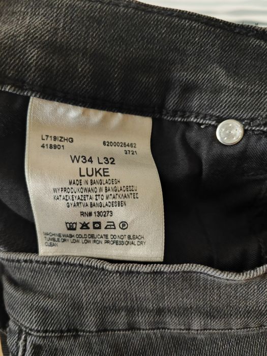 Spodnie Lee, 2 pary, niebieskie, czarne W34L32