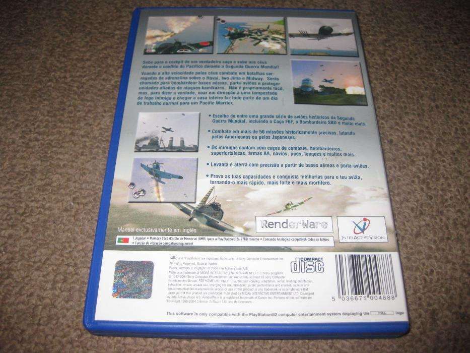Jogo "Pacific Warrior II: Dogfight!" para PS2/Completo!