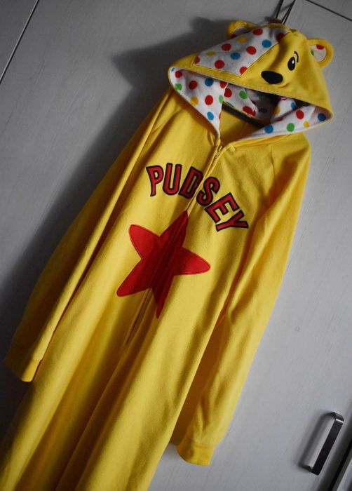 Piżama polarowa M kigurumi onesie kombinezon kostium z kapturem miś