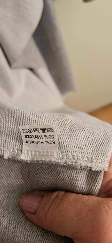 Szara narzutka dresowa z wiskozą cover up XL