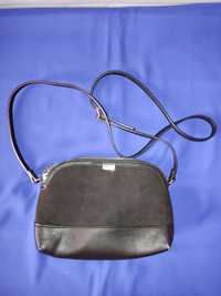 Czarna torebka na ramię skóra ekologiczna C&A vintage