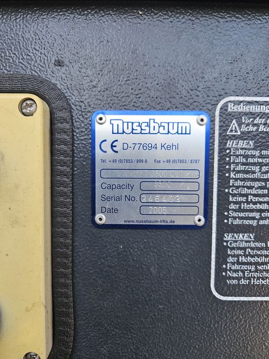 Podnośnik nożycowy nussbaum uni lift 3500
