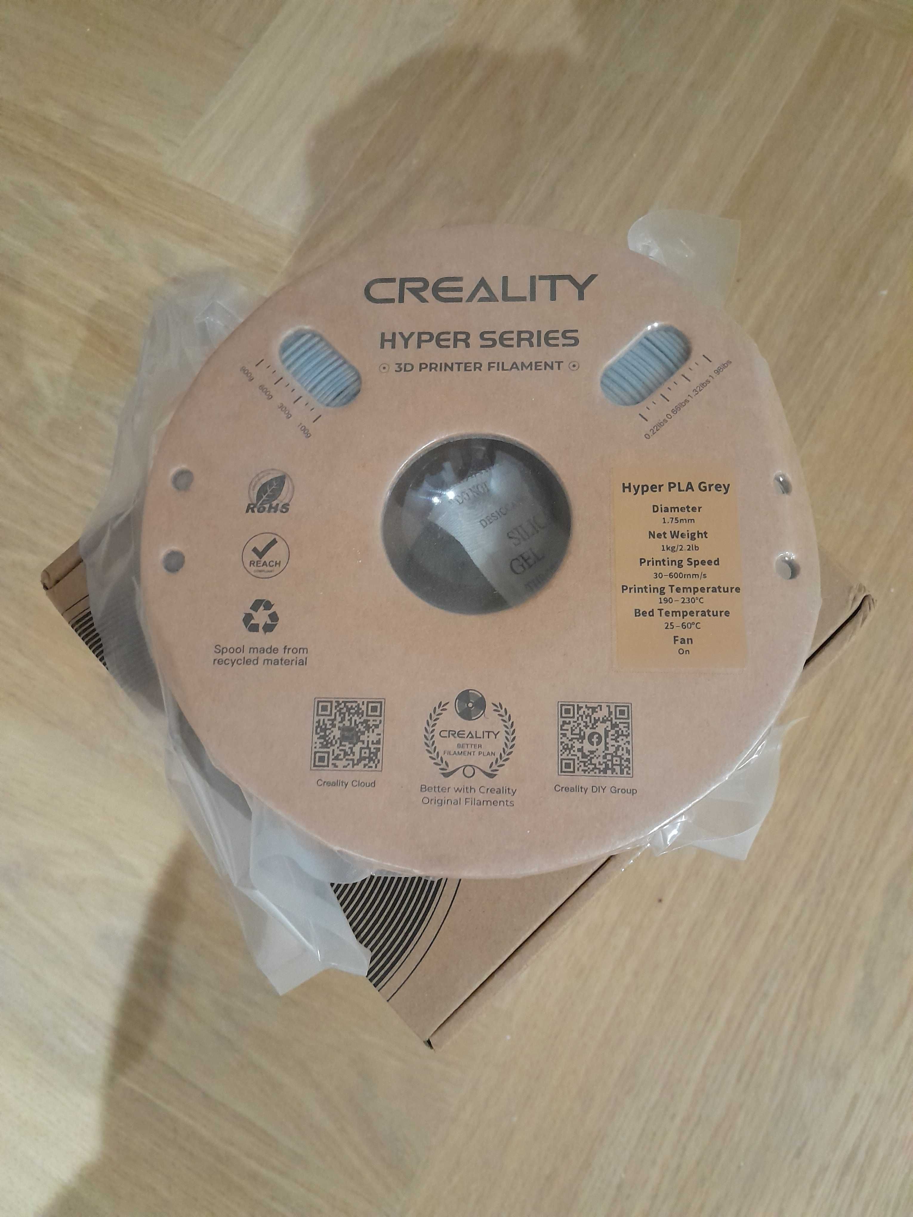 Creality Hyper Pla сірий пластик