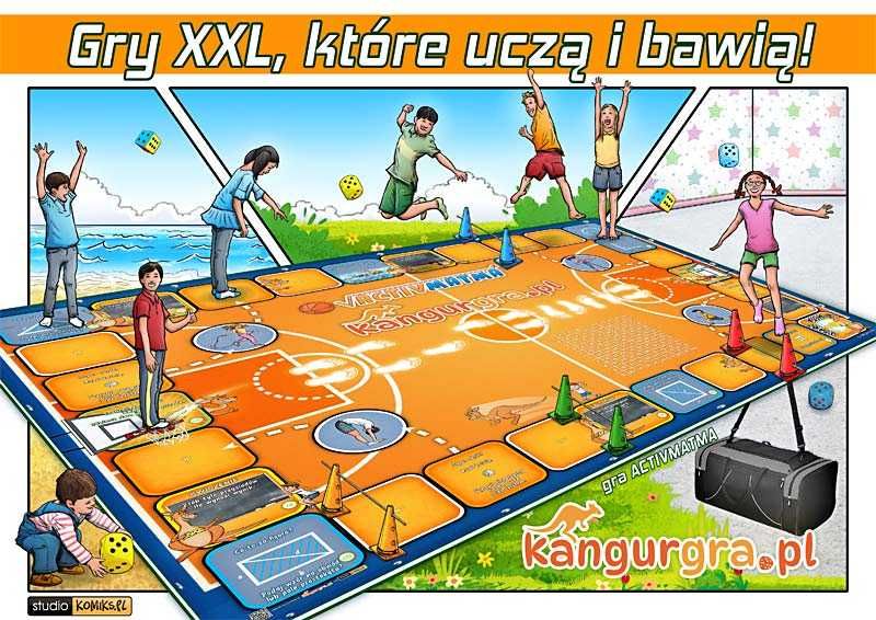 gra XXL ACTIVMATMA koszykówka dla DZIECI do nauki matematyki 3 x 2 m