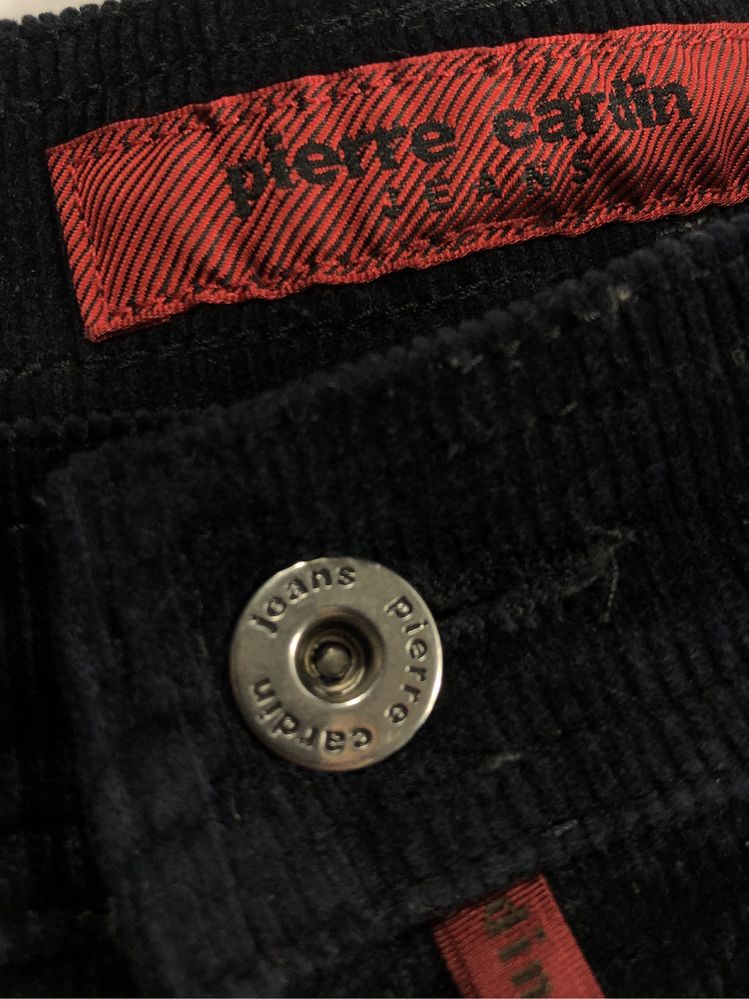 Granatowe spodnie męskie sztruksy Pierre Cardin Jeanswear
