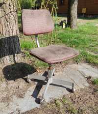 Fotel Krzesło Warsztatowe PRL Vintage Retro Design